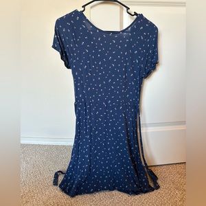 Navy Blue Flower American Eagle Dress